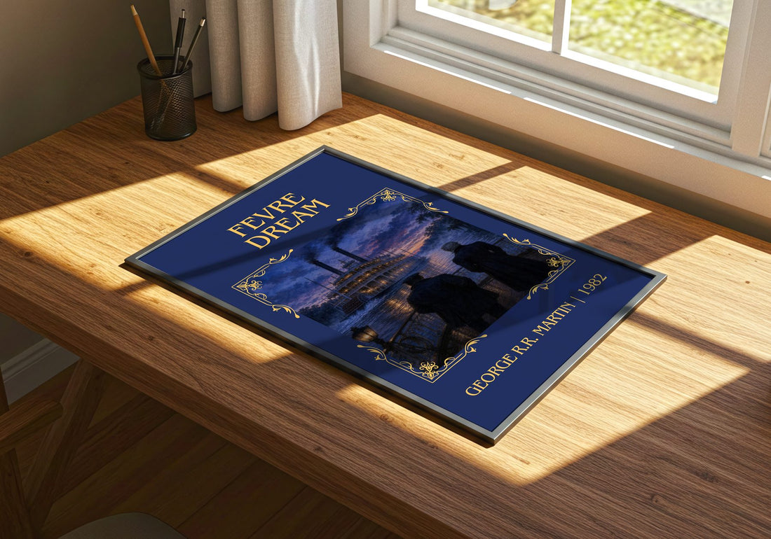 Fevre Dream Classic Book Art Print by George R.R. Martin – print on a sunlit desk