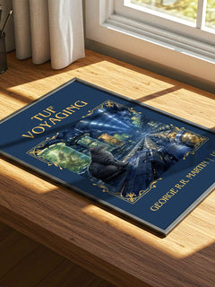 Tuf Voyaging Classic Book Art Print by George R.R. Martin – print on a sunlit desk