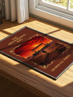 The Armageddon Rag Classic Book Art Print by George R.R. Martin – print on a sunlit desk