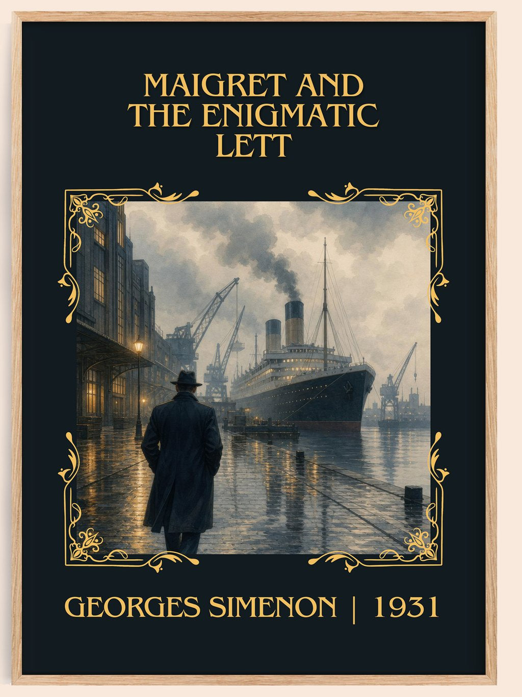 Maigret And The Enigmatic Lett Classic Book Art Print by G. Simenon – book poster