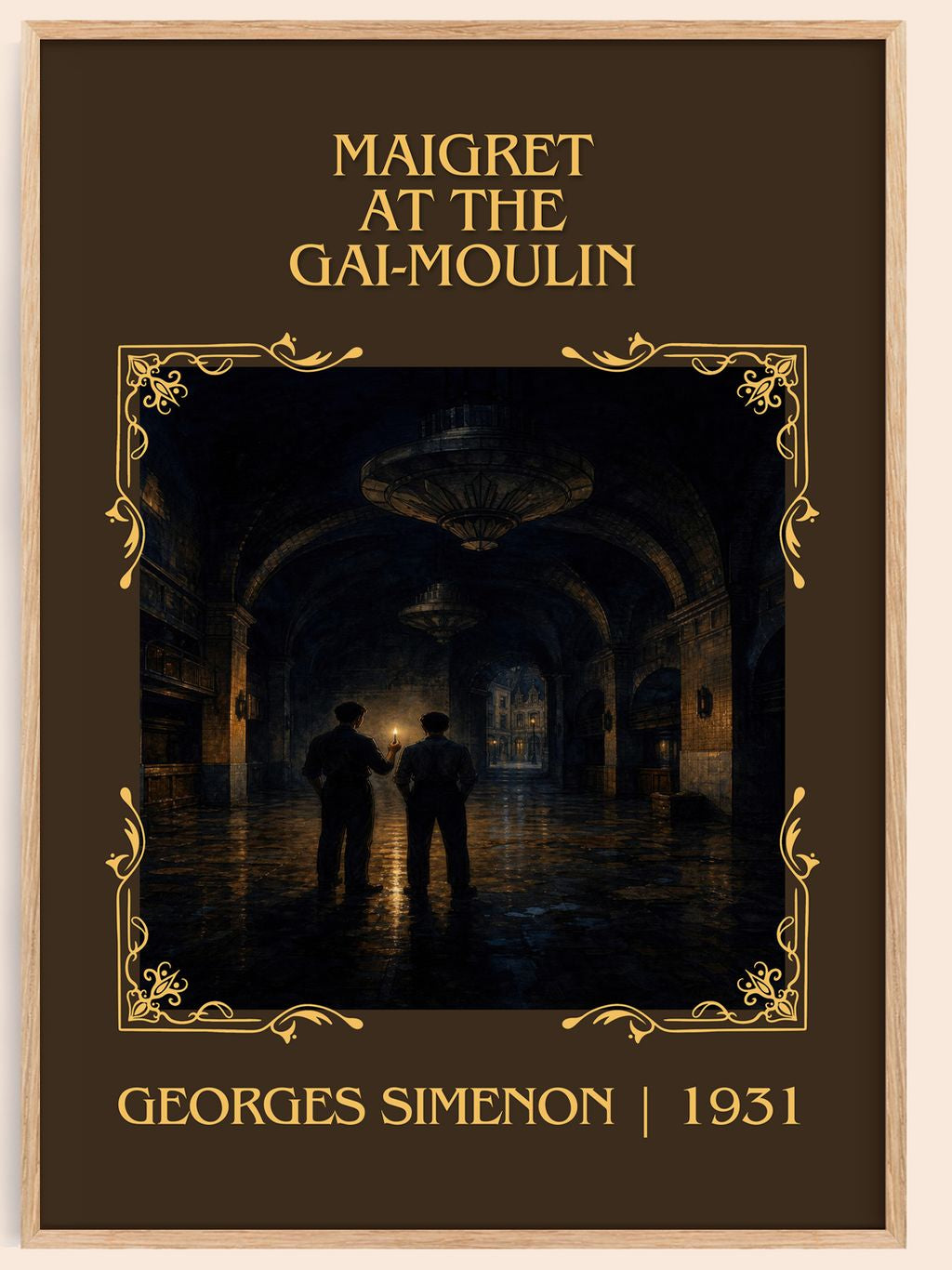 Maigret At The Gai-Moulin Classic Book Art Print by Georges Simenon – book poster