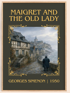 Maigret And The Old Lady Classic Book Art Print by Georges Simenon – book poster