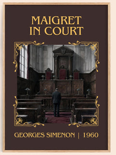 Maigret In Court Classic Book Art Print by Georges Simenon – book poster