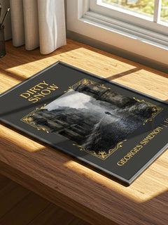 Dirty Snow Classic Book Art Print by Georges Simenon – print on a sunlit desk