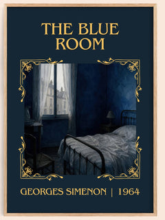 The Blue Room Classic Book Art Print by Georges Simenon – book poster