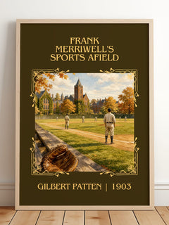 Frank Merriwell'S Sports Afield Classic Book Art Print by G. Patten – framed print leaning on a wooden floor