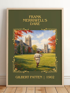 Frank Merriwell'S Dare Classic Book Art Print by Gilbert Patten – framed print leaning on a wooden floor