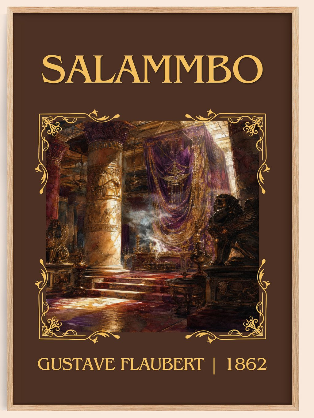 Salammbô Classic Book Art Print by Gustave Flaubert – book poster