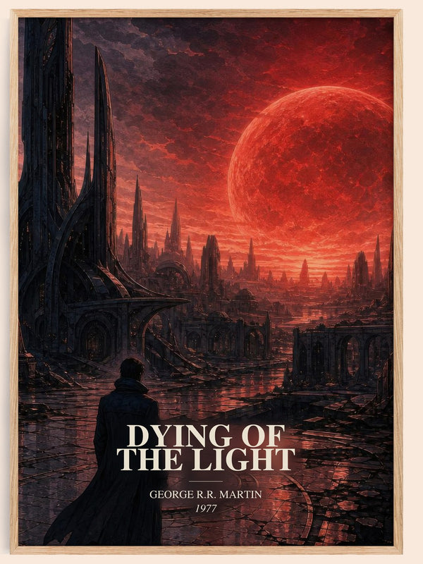 Dying Of The Light watercolour book poster by George R.R. Martin – framed literary art print