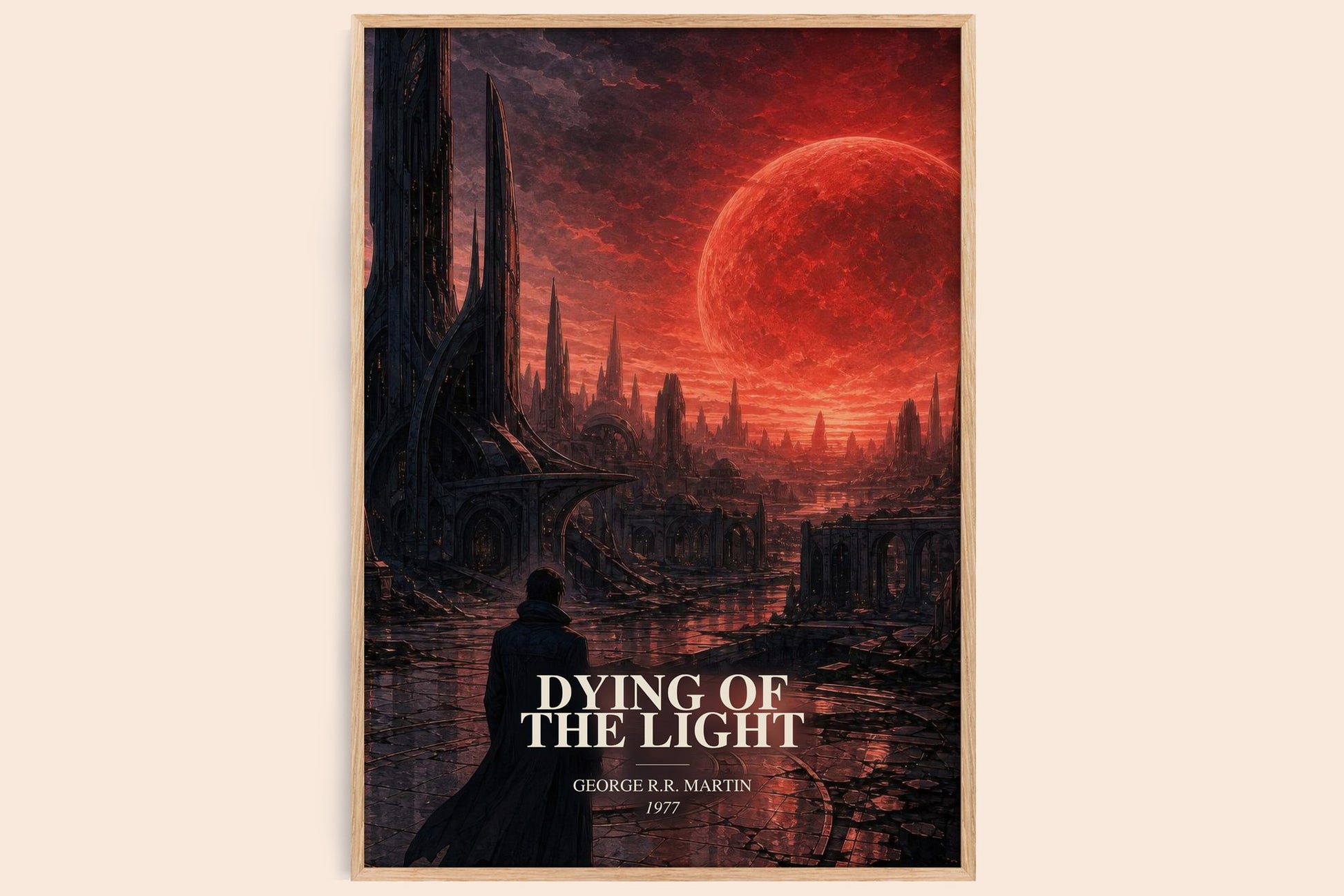 Dying Of The Light watercolour book poster by George R.R. Martin – framed literary art print
