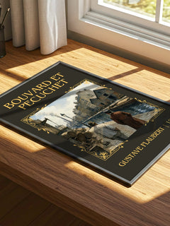 Bouvard Et Pécuchet Classic Book Art Print by Gustave Flaubert – print on a sunlit desk