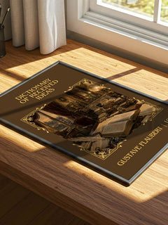 Dictionary Of Received Ideas Classic Book Art Print by G. Flaubert – print on a sunlit desk