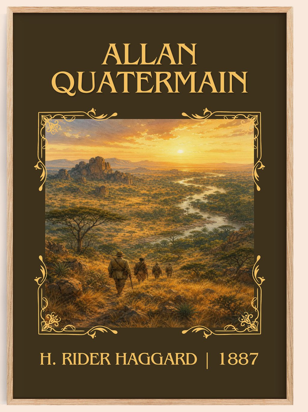 Allan Quatermain Classic Book Art Print by H. Rider Haggard – book poster