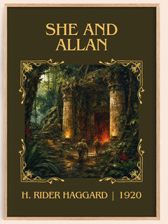 She And Allan Classic Book Art Print by H. Rider Haggard – book poster