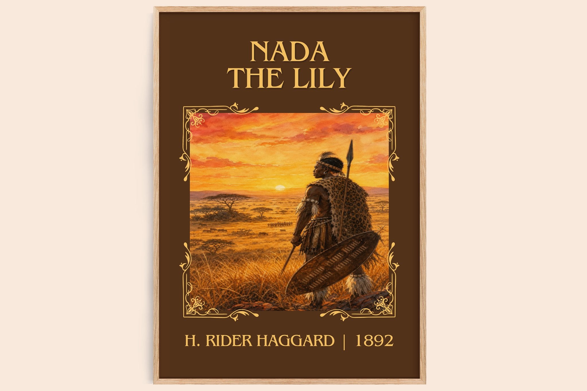 Nada The Lily Classic Book Art Print by H. Rider Haggard