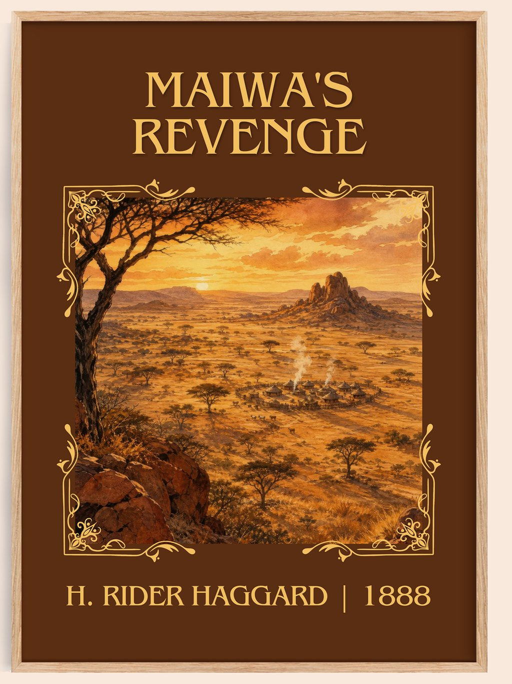 Maiwa'S Revenge Classic Book Art Print by H. Rider Haggard – book poster