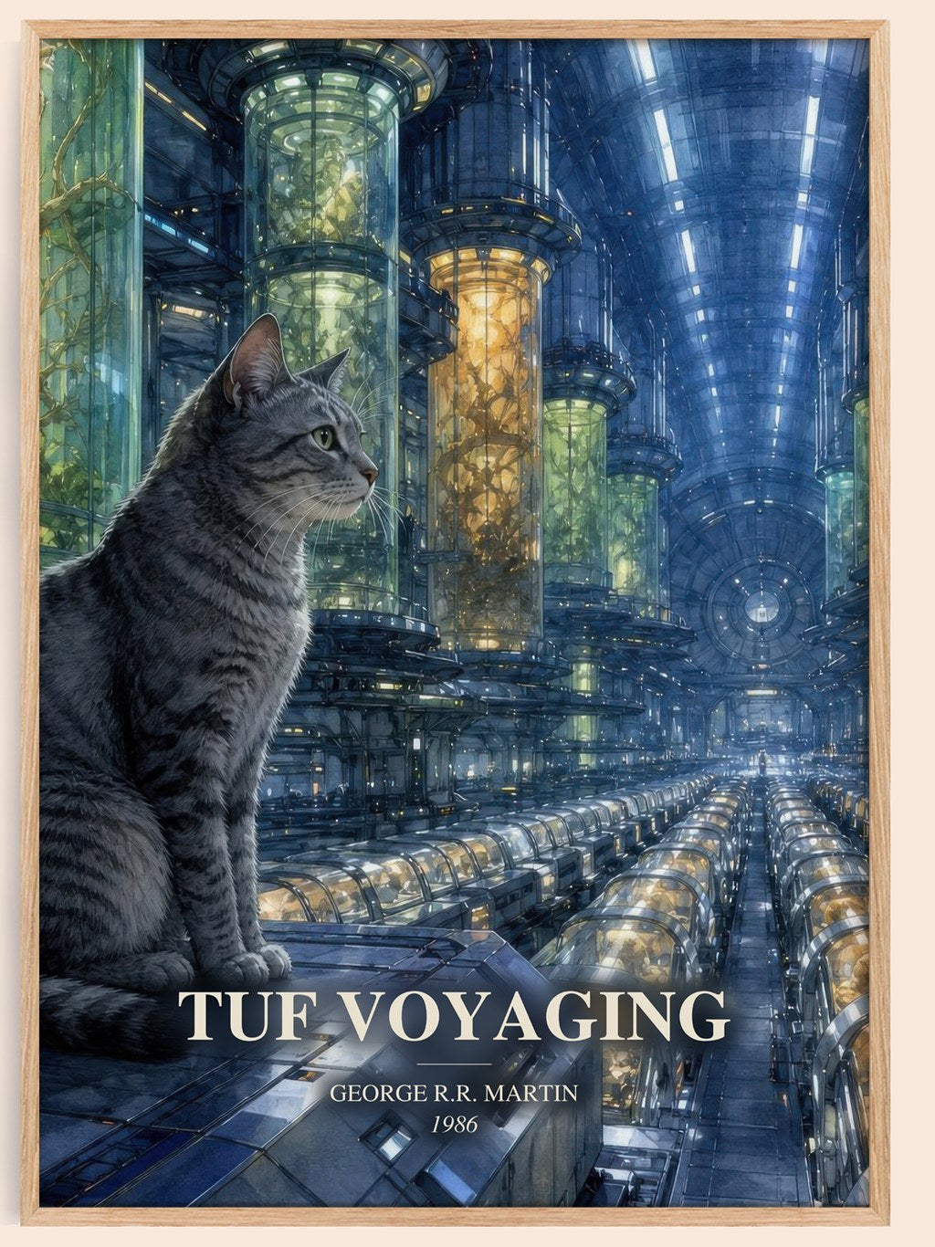 Tuf Voyaging watercolour book poster by George R.R. Martin – framed literary art print