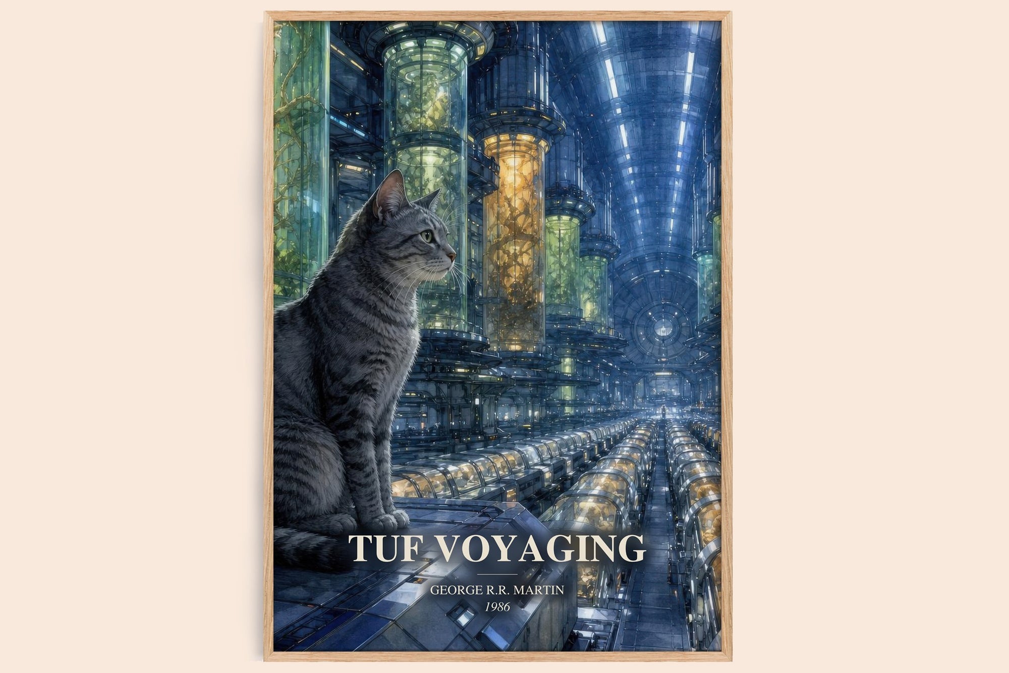 Tuf Voyaging watercolour book poster by George R.R. Martin – framed literary art print