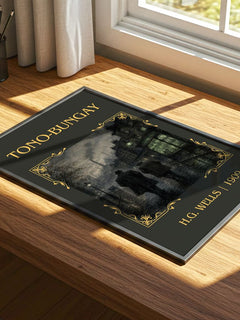 Tono-Bungay Classic Book Art Print by H.G. Wells – print on a sunlit desk