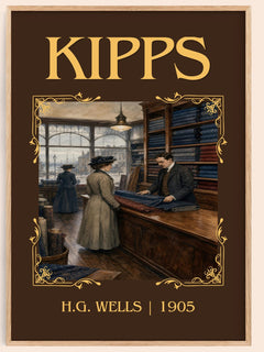 Kipps Classic Book Art Print by H.G. Wells – book poster