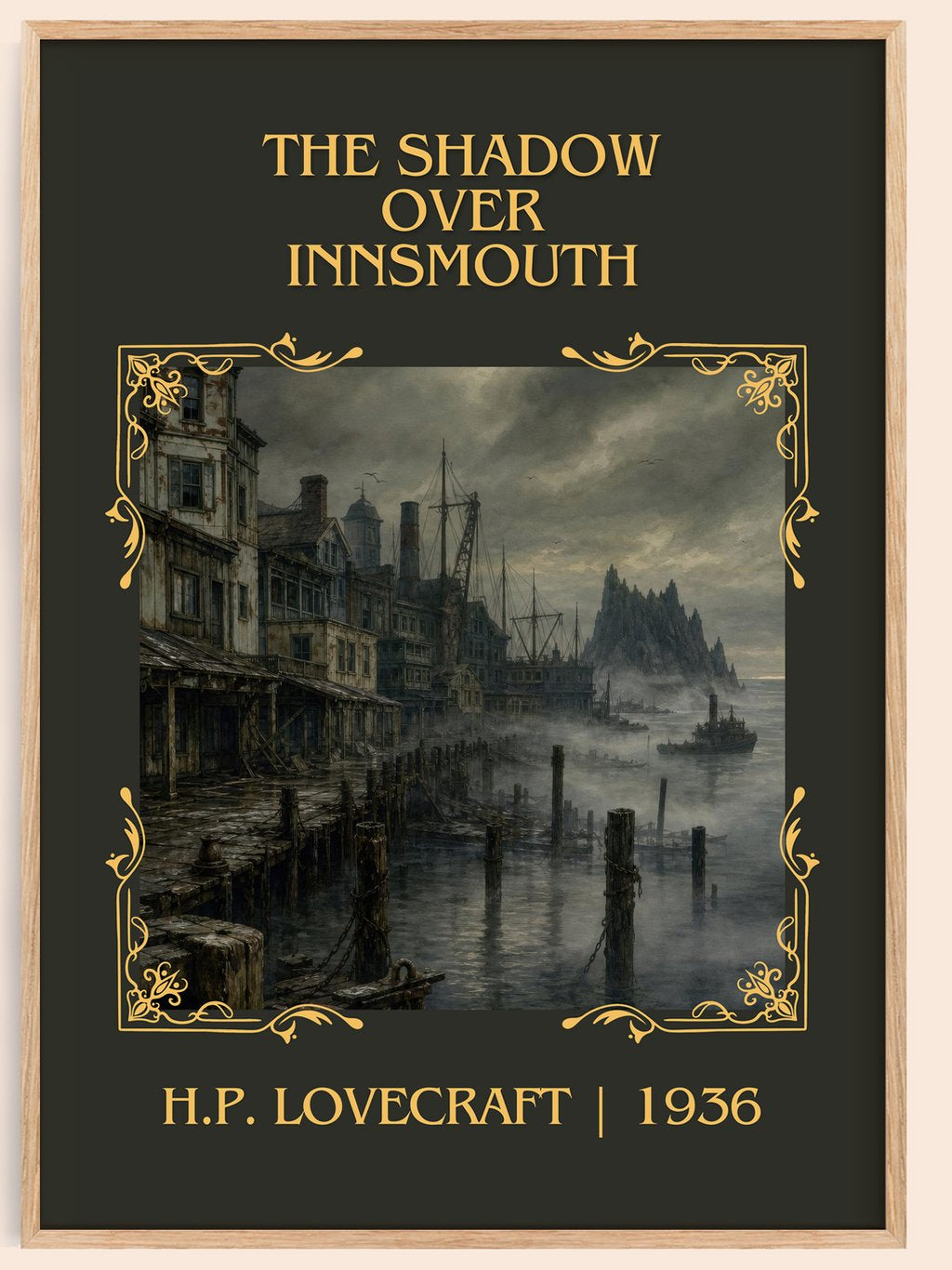 The Shadow Over Innsmouth Classic Book Art Print by H.P. Lovecraft – book poster