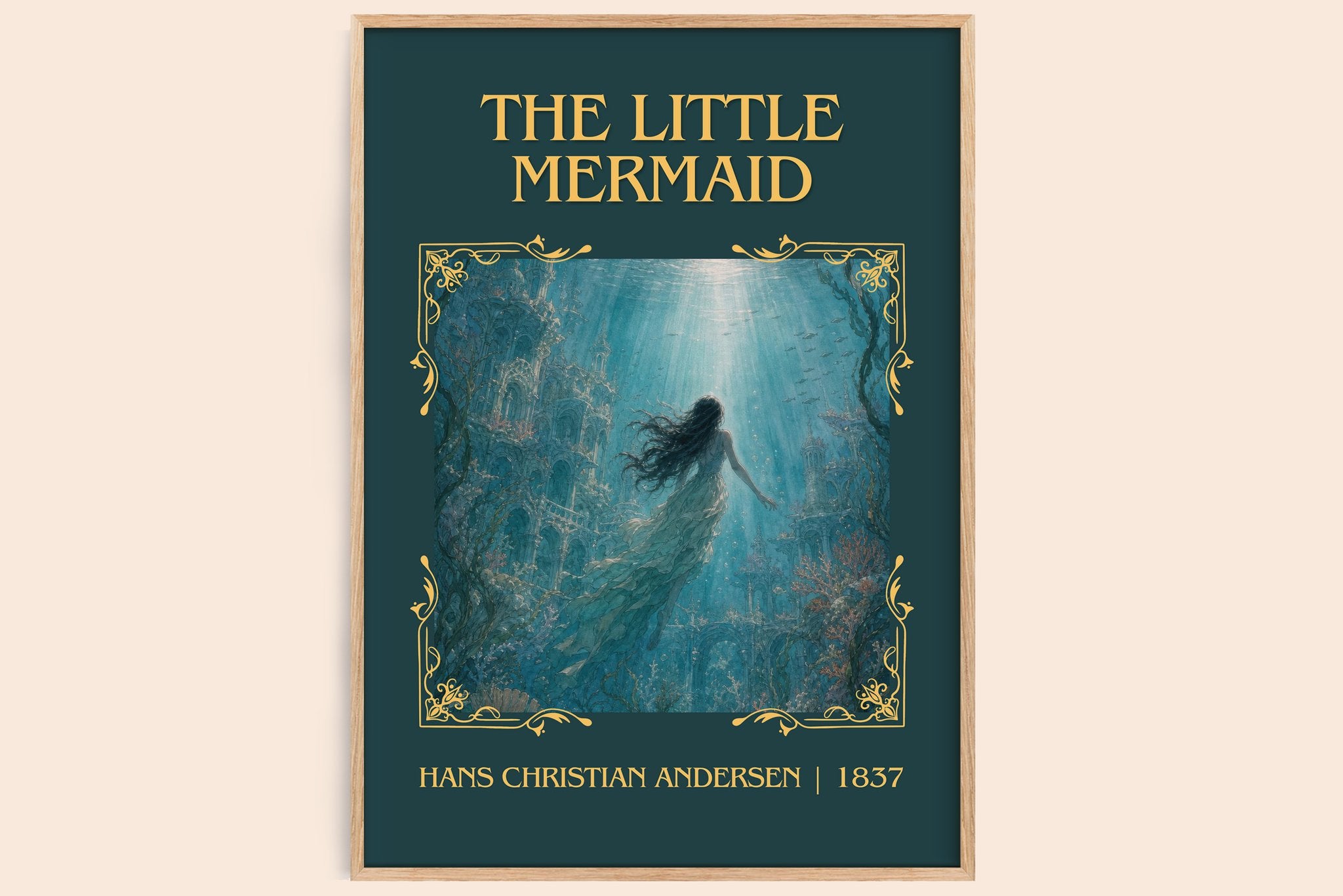 The Little Mermaid Classic Book Art Print by Hans Christian Andersen