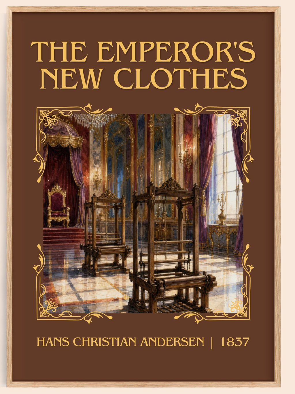 Emperor's New Clothes Classic Book Art Print by H. Andersen – book poster