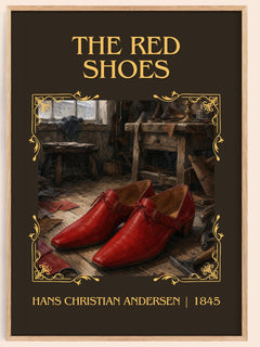 The Red Shoes Classic Book Art Print by Hans Christian Andersen – book poster