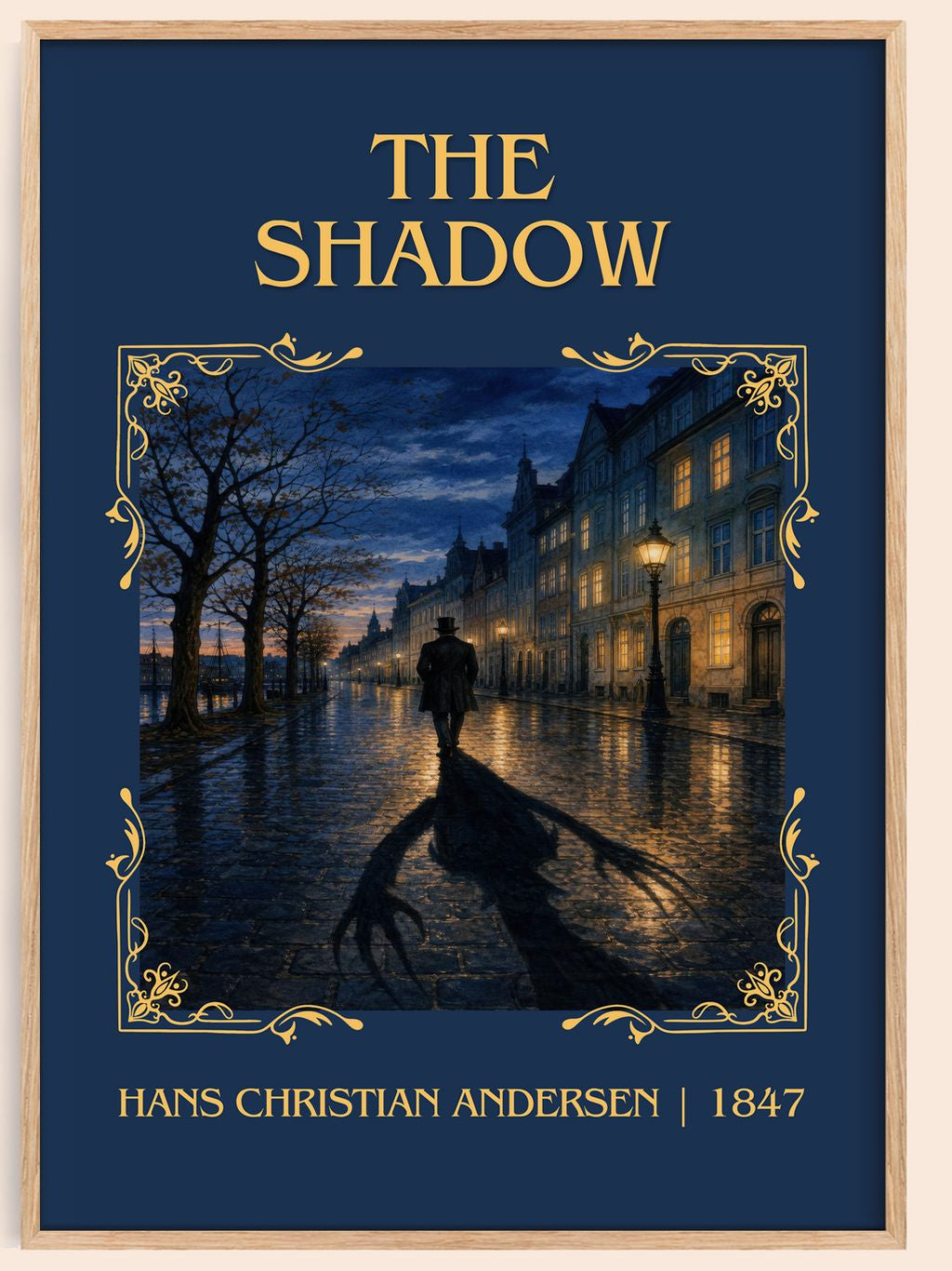 The Shadow Classic Book Art Print by Hans Christian Andersen – book poster