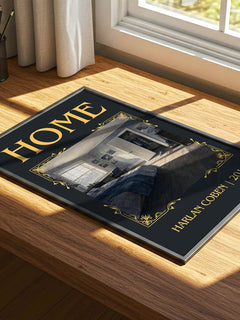 Home Classic Book Art Print by Harlan Coben – print on a sunlit desk