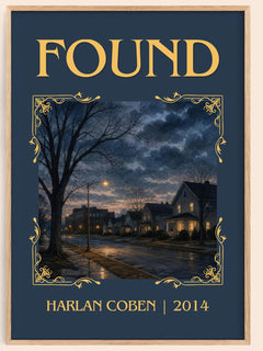 Found Classic Book Art Print by Harlan Coben – book poster