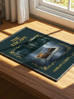 The Escape Classic Book Art Print by Harlan Coben – print on a sunlit desk