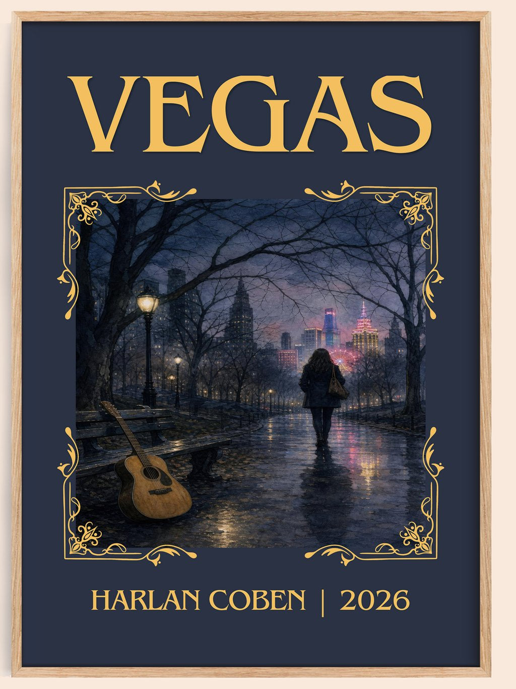 Vegas Classic Book Art Print by Harlan Coben – book poster