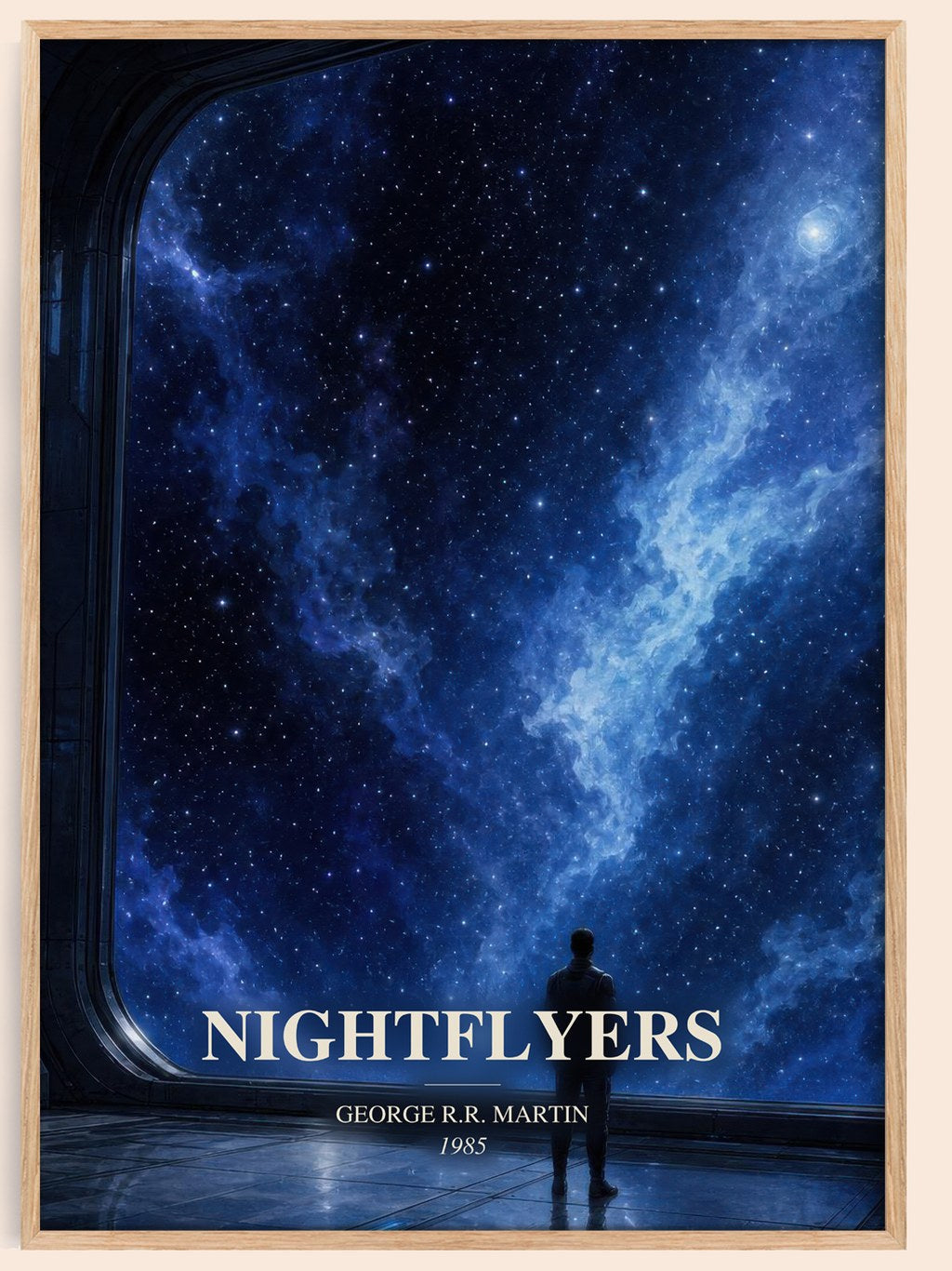 Nightflyers watercolour book poster by George R.R. Martin – framed literary art print
