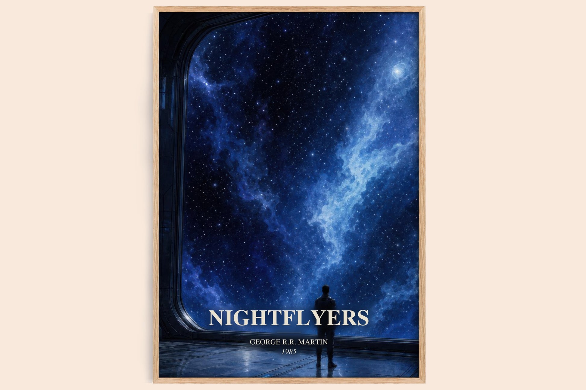 Nightflyers watercolour book poster by George R.R. Martin – framed literary art print