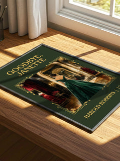 Goodbye, Janette Classic Book Art Print by Harold Robbins – print on a sunlit desk