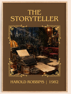 The Storyteller Classic Book Art Print by Harold Robbins – book poster