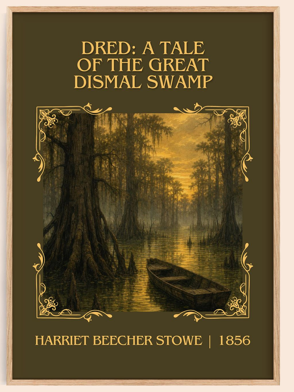 Dred: A Tale Of The Great Dismal Swamp Classic Book Art Print by Harriet Beecher Stowe – book poster