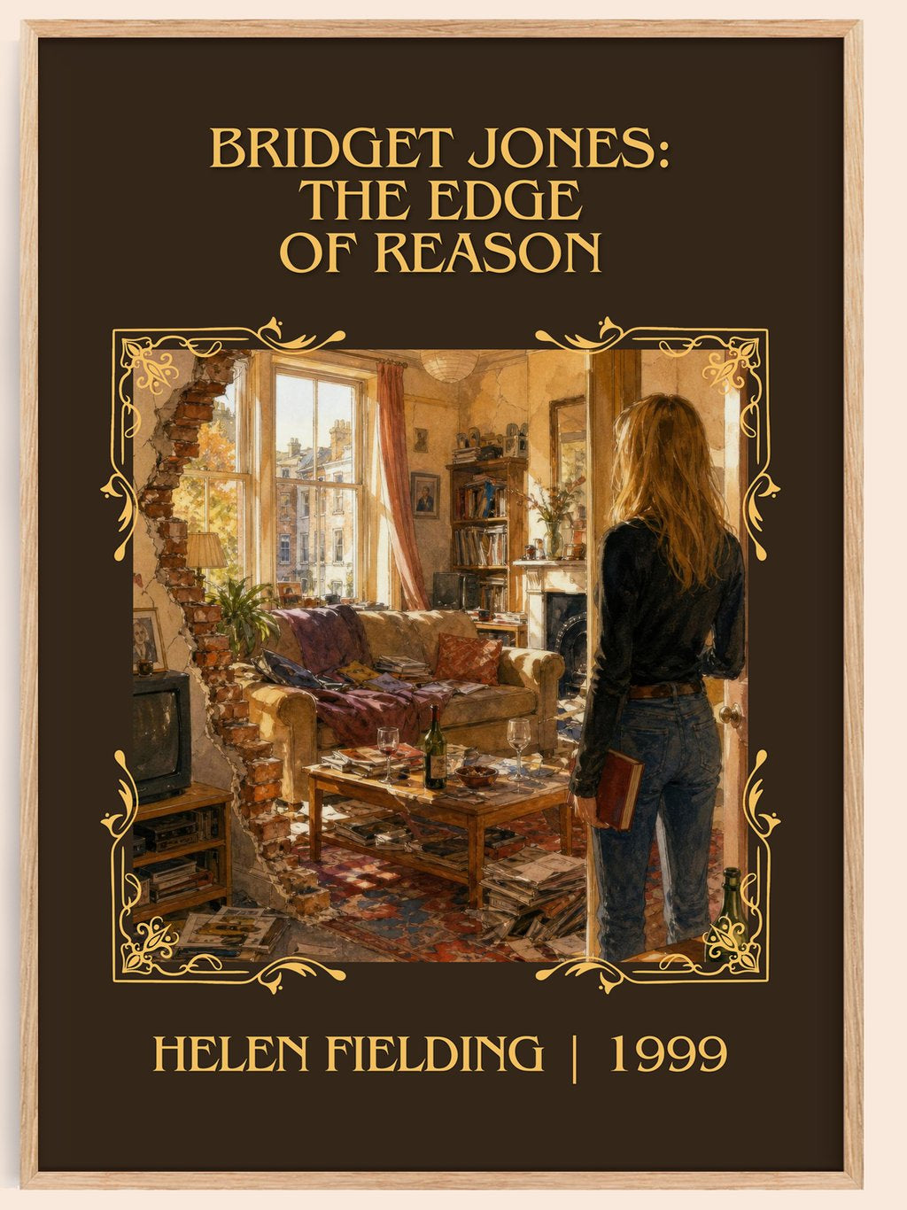 Bridget Jones: The Edge Of Reason Classic Book Art Print by Helen Fielding – book poster