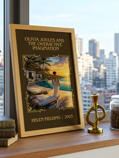 Olivia Joules And The Overactive Imagination Classic Book Art Print by Helen Fielding – framed print on a city-view windowsill