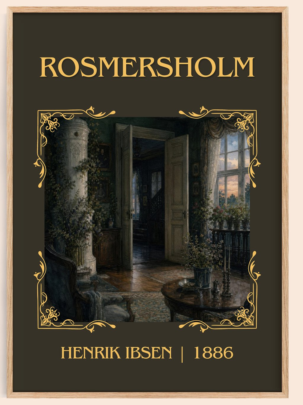 Rosmersholm Classic Book Art Print by Henrik Ibsen – book poster