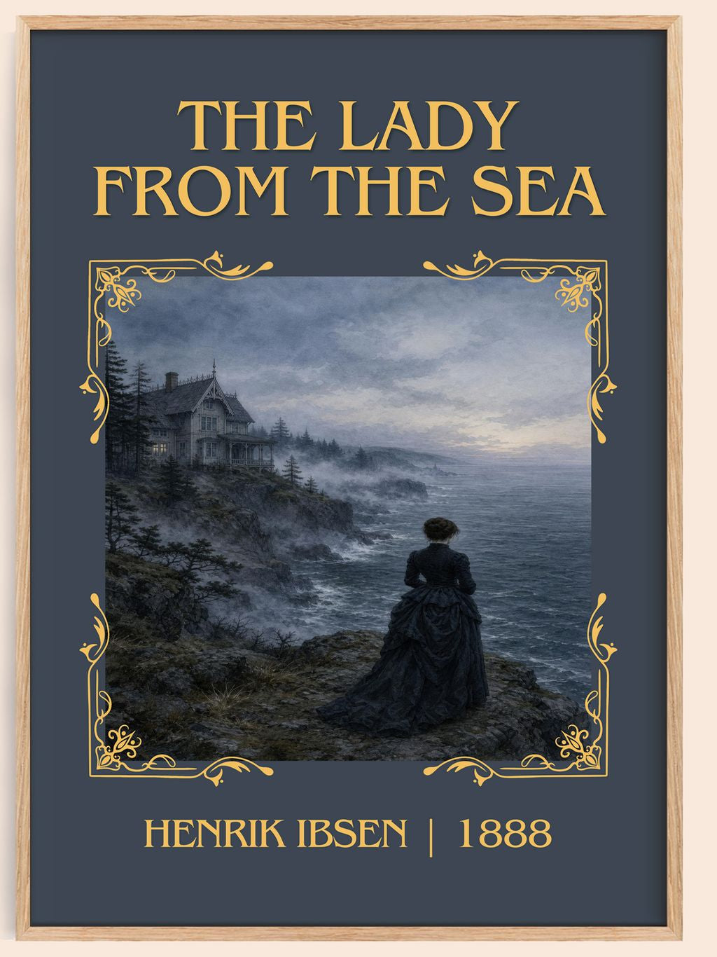 The Lady From The Sea Classic Book Art Print by Henrik Ibsen – book poster