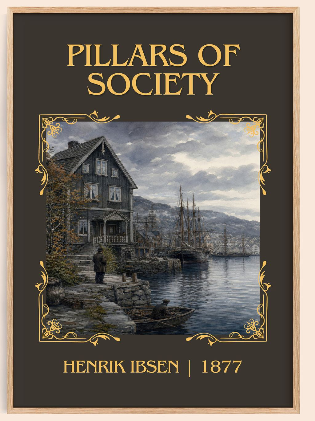 Pillars Of Society Classic Book Art Print by Henrik Ibsen – book poster