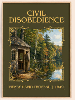 Civil Disobedience Classic Book Art Print by Henry David Thoreau – book poster