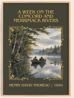 A Week On The Concord And Merrimack Rivers Classic Book Art Print by Henry David Thoreau – book poster