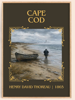 Cape Cod Classic Book Art Print by Henry David Thoreau – book poster