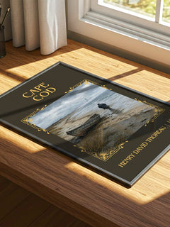 Cape Cod Classic Book Art Print by Henry David Thoreau – print on a sunlit desk