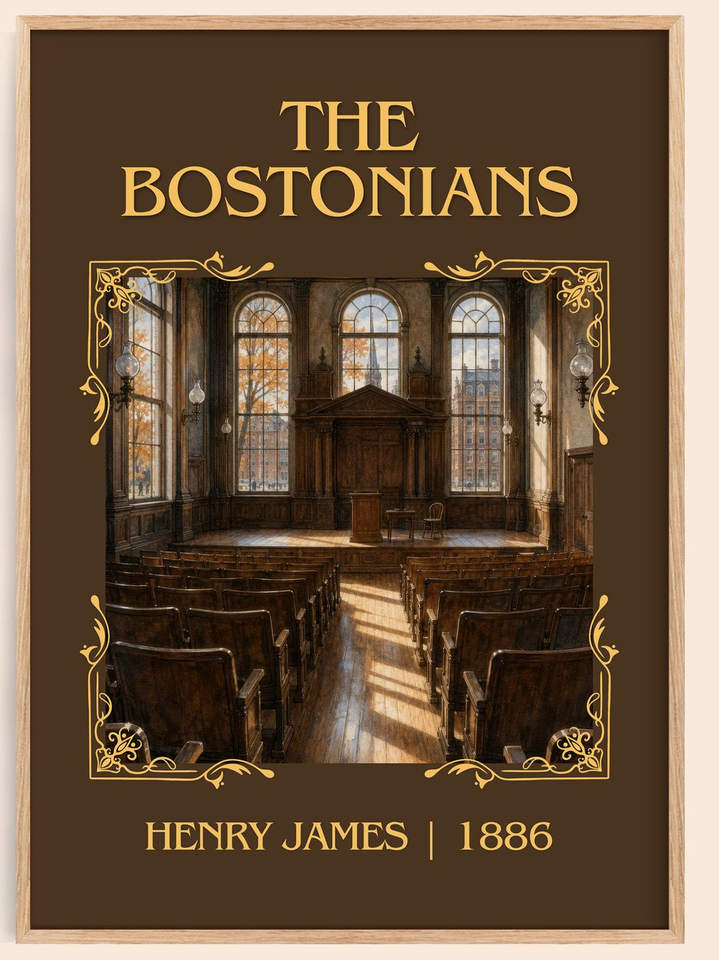 The Bostonians Classic Book Art Print by Henry James – book poster