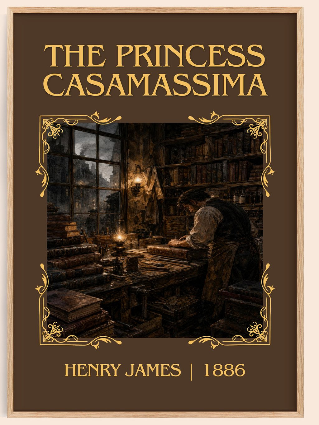 The Princess Casamassima Classic Book Art Print by Henry James – book poster