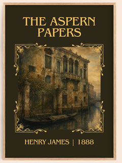 The Aspern Papers Classic Book Art Print by Henry James – book poster
